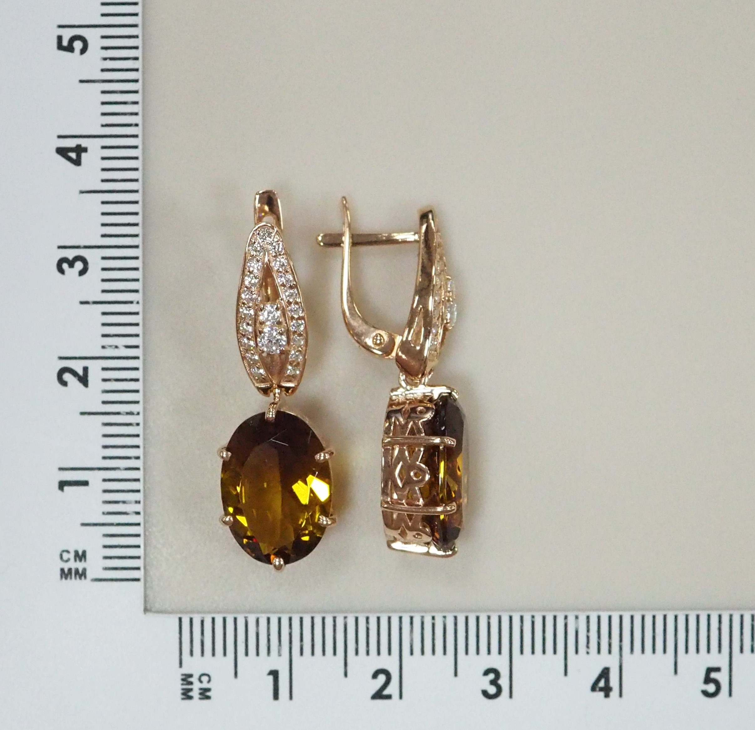 Серебряные серьги с аметринами